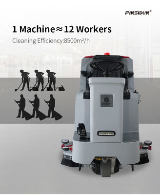 Warehouse Cylindrical Floor Scrubber Autoscrubbers 24V 550W